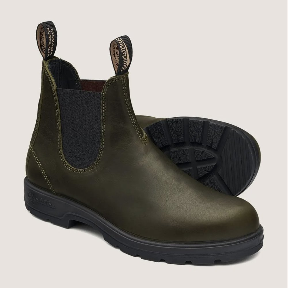 BLUNDSTONE 2052 WOMEN'S CLASSIC 550 CHELSEA BOOTS - DARK GREEN - 7.5 US
